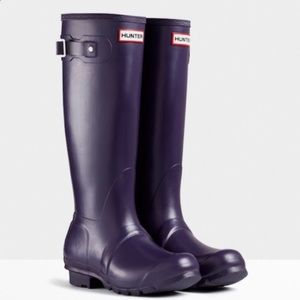 Women’s Matte Aubergine Hunter Rainboot Sz 8